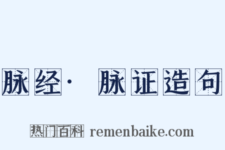 脉经·脉证造句是什么意思的图片